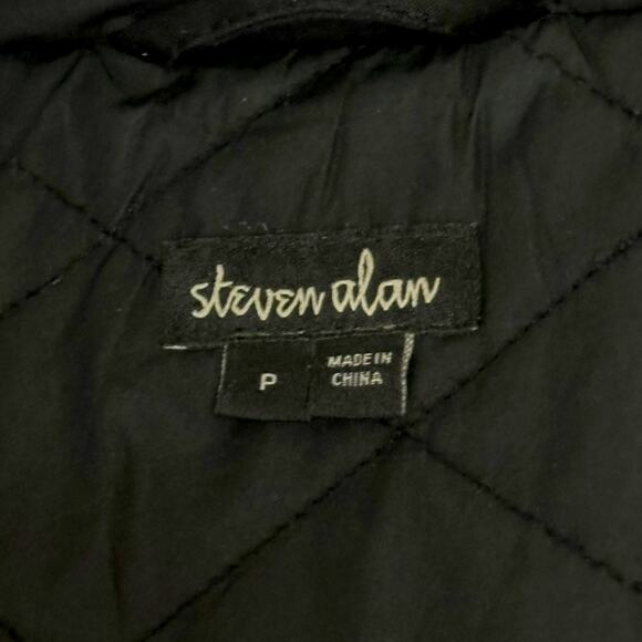 STEVEN ALAN Cocoon Puffer Jacket Lamb Shearling Fur Jacket Feather Down Relaxed - Picture 12 of 14